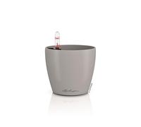 LECHUZA - Vaso da tavolo Classico Color 12 marrone sabbia, vaso con sistema di irrigazione, indicatore del livello dell'acqua e inserto per piante, superficie opaca, Ø 13 x 12 cm, 16692