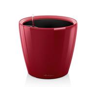 Lechuza Vaso Elegante per Piante in Resina Classico Premium Ø35 con Auto irrigazione Rosso Scarlatto Lucido
