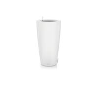 Lechuza - Vaso per piante Rondo Premium 32, bianco opaco, colonna con sistema di