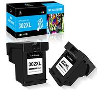 LeciRoba 302 xl per cartucce hp 302 302xl per HP DeskJet 1110 2130 3630 3636 3639 OfficeJet 3830 3831 3833 5230 5264 Envy 4524 4525 (2-Nero)