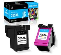 LeciRoba 305xl per cartucce hp 305 xl e per cartuccia hp 305 per HP Deskjet 2710 2720 2724 Plus 4110 4120 4158 Serie invidia 6010 6020 6030 6032 Serie Envy Pro 6420 6432 6475 (1-nero 1-colore)