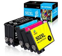 LeciRoba 502XL per epson 502xl multipack e per cartucce epson 502 compatibili per Epson XP-5100 XP-5105 XP-5150 XP-5155 Epson WF-2860 WF-2865 WF-2880 WF-2885 (5-PK)