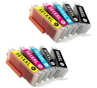 LeciRoba 580 581 XXL Cartucce per Stampante Canon Multipack PGI-580 CLI-581 per TR7500 TR8500 TS6100 TS6200 TS6300 TS700 TS8200 TS8350 TS9150 (10) - Confezione