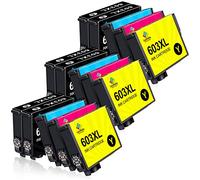 LeciRoba 603XL per Cartucce epson 603 xl multipack e per cartucce epson 603xl compatibili per Epson XP-2100 XP-2150 XP-3100 XP-3105 XP-4100 XP-4150 Workforce WF-2810 WF-2820 WF-2840 WF-2870 (15PK)