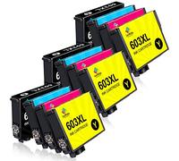 LeciRoba 603XL per Cartucce epson 603 xl multipack e per cartucce epson 603xl compatibili per Epson XP-2100 XP-2150 XP-3100 XP-3105 XP-4100 XP-4150 Workforce WF-2810 WF-2820 WF-2840 WF-2870 (12PK)