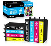 LeciRoba cartucce 502xl per cartucce epson 502 e per cartucce epson 502 XL compatibili per Epson XP-5100 XP-5105 XP-5150 XP-5155 Epson WF-2860 WF-2865 WF-2880 WF-2885 stampante(8 confezione)