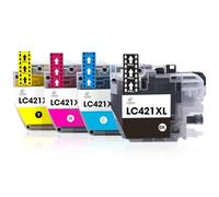 LeciRoba lc per Brother DCP-J1050DW, DCP-J1140DW, MFC-J1010DW, 421BK, 421C, 421M, 421Y