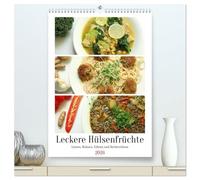 Leckere Hülsenfrüchte (hochwertiger Premium Wandkalender 2026 DIN A2 hoch), Kunstdruck in Hochglanz: Linsen, Bohnen, Erbsen und Kichererbsen