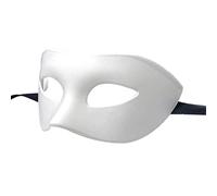 LECMACY Masquerade masquerade uomo donna festa romana greca veneziana martedì grasso, mezzo viso occhi maschere stile greco mitologico, adatto Halloween Natale Mardi Gras Party taglia unica, bianco