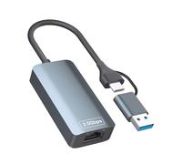 Lecnvuo Adattatore Ethernet USB da 2,5 GB, in alluminio, da tipo C a RJ45 di rete Internet 2,5 Gbps, 2,5 G da USB C a Ethernet adattatore per MacBook, iPhone 15/16 Pro Max, XPS, Surface, iPad Pro