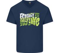 L'Ecologia È Amore Per Se Stesso Maglietta In Cotone A V Per Uomo