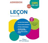 Leçon Epreuve orale CRPE M1-M2: Manuel conforme aux nouveaux programmes (40 sujets corrigés) + 50 QCM interactifs