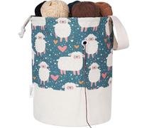 LeCorner Borsa per filati, piccola borsa organizer per uncinetto, borse per filati con coulisse, mini porta filato portatile per progetti all'uncinetto, palline per matasse, accessori per aghi, Verde