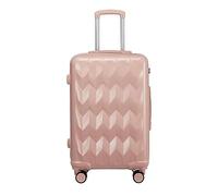 LECOW Bagaglio Valigia Trolley 20 In Bagagli Valigie Con Serratura A Combinazione Portatile Con Bordo Rigido Durevole Valigia Bagaglio A Mano (Color : Rosa, Size : 20 in)