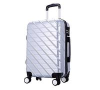 LECOW Bagaglio Valigia Trolley Bagaglio A Mano Con Ruote Girevoli Valigia Da Viaggio Rigida Leggera Valigia Bagaglio A Mano (Color : Sliver, Size : 20inch)