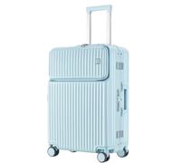 LECOW Bagaglio Valigia Trolley Bagaglio A Mano Valigia Estremamente Resistente. Telaio In Alluminio Leggero E Resistente Valigia Bagaglio A Mano (Color : Blue, Size : 20inch)