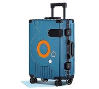 LECOW Bagaglio Valigia Trolley Valigia Leggera Con Lucchetto TSA Ruote Universali Telaio In Alluminio Bagaglio A Mano Valigia Bagaglio A Mano (Color : Blue, Size : 24 inch)