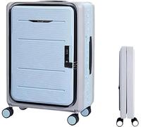 LECOW Bagaglio Valigia Trolley Valigie Pieghevoli Trolley Regolabile Bagaglio A Mano Valigia Anteriore Aperta Ruota Universale Valigia Bagaglio A Mano (Color : E, Size : 24 in)