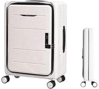 LECOW Bagaglio Valigia Trolley Valigie Pieghevoli Trolley Regolabile Bagaglio A Mano Valigia Anteriore Aperta Ruota Universale Valigia Bagaglio A Mano (Color : D, Size : 20 in)