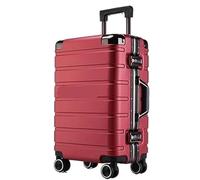LECOW Bagaglio Valigia Trolley Valigie Ruote Girevoli A Doppia Fila Bagagli Da Viaggio Portatili, Valigia Con Doppia Serratura A Combinazione Valigia Bagaglio A Mano (Color : C, Size : 22inch)