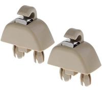 LECREA 2 Pezzi Clip per Visiera Auto, per Audi A6 C6 05-13 Supporti per Parasole, Gancio Parasole per Auto,Beige