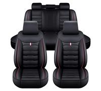 LECREA Auto Set Coprisedili per KIA K2 Rio 3 2016 2012 2015 2014 2013 2012 Optima Shuma K2 K3 K4 K5 Sportage Rio, Protezione del Sedile Impermeabile in Pelle PU a 5 Posti, B Black+Red