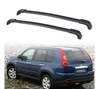LECREA Barre Portatutto per Nissan X-Trail T31 2007-2013, Tetto Portapacchi Barra Alluminio Auto per Railing Integrati,Black-1 Pair