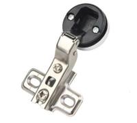 Lecreatekit 2 cerniere per porte in vetro con copertura, cerniera in acciaio laminato a freddo da 35 mm, per mobili da armadio, colore argento, adatte per vetri di spessore 4-8 mm