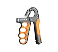 Lecreatekit Allenatore di forza con presa regolabile, 5-100 kg, contatore elettronico da polso, con molla in acciaio inox, antiscivolo, per fitness, palestra, allenamento