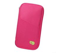 Lecreatekit Cartolina da viaggio, blocco accessori da viaggio, organizer da viaggio per documenti, organizer per le vacanze, custodia impermeabile, Come da immagine, Rosso