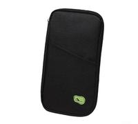 Lecreatekit Cartolina da viaggio, blocco accessori da viaggio, organizer da viaggio per documenti, organizer per le vacanze, custodia impermeabile, Come da immagine, Is black