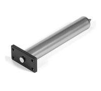 Lecreatekit Chiudiporta automatico a scomparsa con molla tubolare, chiusura ammortizzata, per porte fino a 50 kg, finitura argentata, senza mani