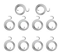 Lecreatekit Confezione da 10 molle a leva per maniglia della porta, 2,5 giri, spessore 1,2 mm, diametro esterno 28 mm, rivestimento nero, parti di riparazione interne per porte mancini e destrorsi