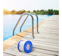 Lecreatekit Confezione da 2 cartucce di ricambio per filtro piscina Intex E per tipo I 330 (58381), materiale Dacron, diametro esterno 7,9 cm x diametro interno 2,8 cm x altezza 8,8 cm, filtro