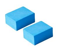 Lecreatekit Confezione da 2 spugne riutilizzabili per la pulizia di specchi e vetri, senza striature, per bagno, finestre, porte e rubinetti, salviette in poliestere blu 2 x 3,5 x 1,5 cm