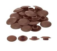 Lecreatekit Confezione da 32 copriviti marroni per soglia della porta, foro regolabile da 3/8", per davanzali d'ingresso, in ABS resistente all'usura alle viti e alla polvere