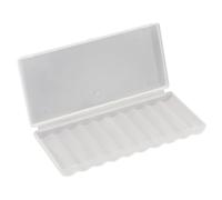 Lecreatekit Custodia in plastica rigida per 10 batterie AA o AAA, scatola organizer in materiale PP con coperchio sicuro, supporto da viaggio bianco per uso domestico e ufficio