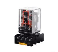 Lecreatekit DC 24V MK2P Relè e PF083A Socket Base Set, per Comunicazione e Controllo Automatico