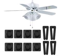 Lecreatekit Kit di bilanciamento per ventilatore da soffitto, 4 confezioni con pesi, clip in plastica per fermare il rumore, in metallo, 5 grammi