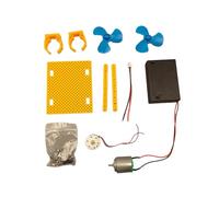 Lecreatekit Piccolo generatore a turbina eolica trifase da 5 V, alternatore manuale manuale per insegnamento scientifico scolastico, kit fai da te in metallo e plastica
