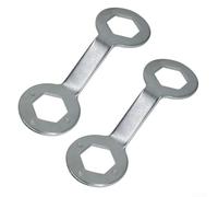 Lecreatekit Set di 2 chiavi a rondella a doppia estremità, 36 mm e 38 mm, in acciaio al cromo vanadio, per la rimozione di dadi del tamburo della lavatrice, riparazioni domestiche