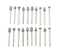 Lecreatekit Set di 20 punte da trapano per smerigliatura, 3 x 45 mm, per utensili rotanti, incisioni su pietra, set di punti per incisione, per modellare il legno di pietre preziose e bonsai