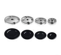 Lecreatekit Set di cappelli da cucina, set di cappelli da cucina, coperchio per piano cottura, bruciatore a gas, tappo a fiamma per fornelli a gas (concavo)