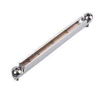 Lecreatekit Set di selletta regolabile per ponte chitarra e dado scanalato per chitarre folk acustiche, parti di ricambio in metallo con guida di altezza e strumento cacciavite esagonale, argento