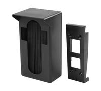 Lecreatekit Supporto in vinile per campanello ad anello, staffa di orientamento diritta stabile, copertura impermeabile in ABS nero