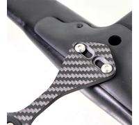 Lecreatekit Supporto per computer da bici in fibra di carbonio per Garmin per cateye Blackbird, staffa per manubrio con supporto lampada da 25 mm, accessorio leggero per ciclismo su strada da 28 g