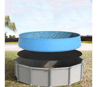 Lecreatekit Telo protettivo rotondo per piscine fuori terra, diametro 3,7 m, imbottitura in feltro non tessuto 260 g/m², strato protettivo resistente alle forature e permeabile all'umidità
