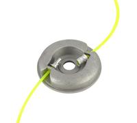 Lecreatekit Testina in alluminio per decespugliatore - Kit di ricambio per corda da falciatura, colore argento, montaggio diretto per decespugliatore, design resistente all'usura