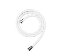 Lecreatekit Tubo doccia in acciaio inox, 1,5 m, tubo flessibile per doccia, flessibile anti-torsione, per rubinetti della vasca da bagno (bianco)