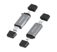 Aisens Lettore di schede ASCR-2AC11-GR USB 3.2 Gen 1 (3.1 Gen 1) USB-A/USB-C SD MicroSD MMC Grigio